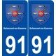 91 Ballancourt-sur-Essonne blason autocollant plaque stickers ville