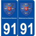 91 Ballancourt-sur-Essonne blason autocollant plaque stickers ville