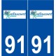 91 Ballancourt-sur-Essonne logo autocollant plaque stickers ville