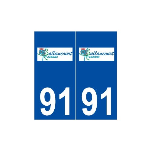 91 Ballancourt-sur-Essonne logo autocollant plaque stickers ville