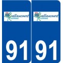 91 Ballancourt-sur-Essonne logo autocollant plaque stickers ville