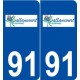91 Ballancourt-sur-Essonne logo autocollant plaque stickers ville