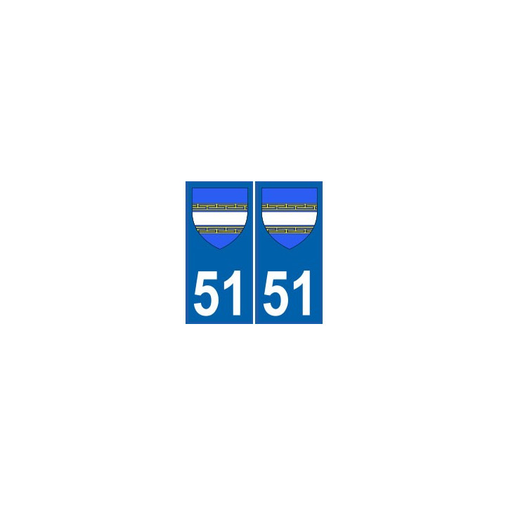 51 Marne autocollant plaque blason armoiries stickers département