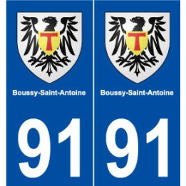 91 Boussy-Saint-Antoine blason autocollant plaque stickers ville