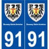 91 Boussy-Saint-Antoine blason autocollant plaque stickers ville