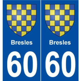 60 Bresles blason autocollant plaque stickers ville