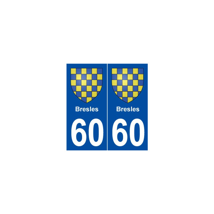 60 Bresles blason autocollant plaque stickers ville