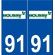 91 Boussy-Saint-Antoine logo autocollant plaque stickers ville