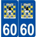 60 Bresles logo autocollant plaque stickers ville