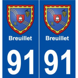 91 Breuillet blason autocollant plaque stickers ville
