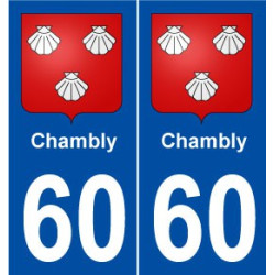 60 Chambly blason autocollant plaque stickers ville