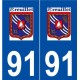 91 Breuillet logo autocollant plaque stickers ville
