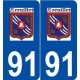 91 Breuillet logo autocollant plaque stickers ville