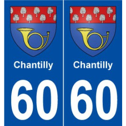 60 Chantilly blason autocollant plaque stickers ville