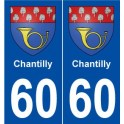 60 Chantilly blason autocollant plaque stickers ville