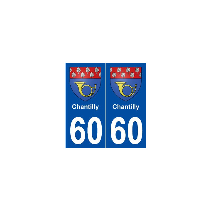 60 Chantilly blason autocollant plaque stickers ville