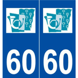 60 Chantilly logo autocollant plaque stickers ville