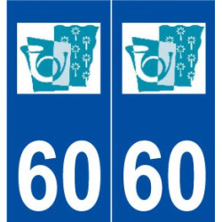60 Chantilly logo autocollant plaque stickers ville
