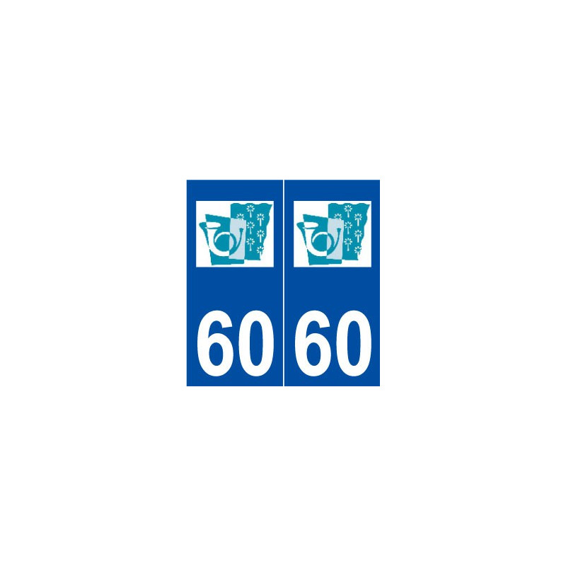 60 Chantilly logo autocollant plaque stickers ville
