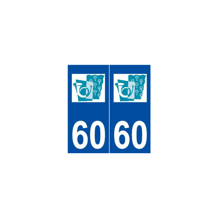 60 Chantilly logo autocollant plaque stickers ville