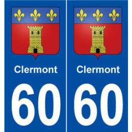 60 Clermont blason autocollant plaque stickers ville