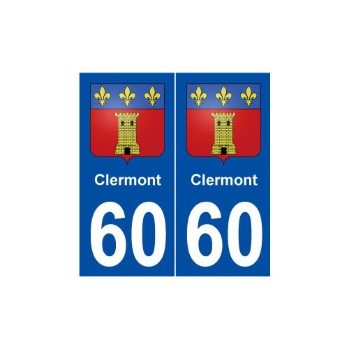 60 Clermont blason autocollant plaque stickers ville