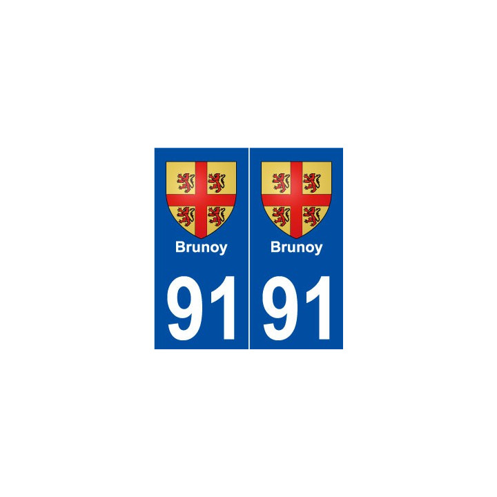 91 Brunoy blason autocollant plaque stickers ville