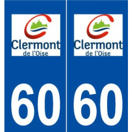 60 Clermont logo autocollant plaque stickers ville