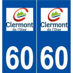 60 Clermont logo autocollant plaque stickers ville