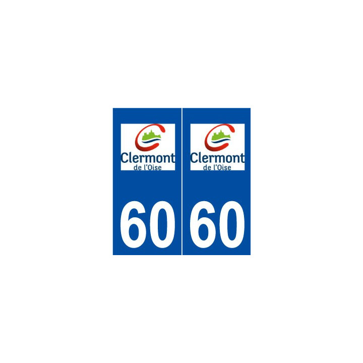 60 Clermont logo autocollant plaque stickers ville