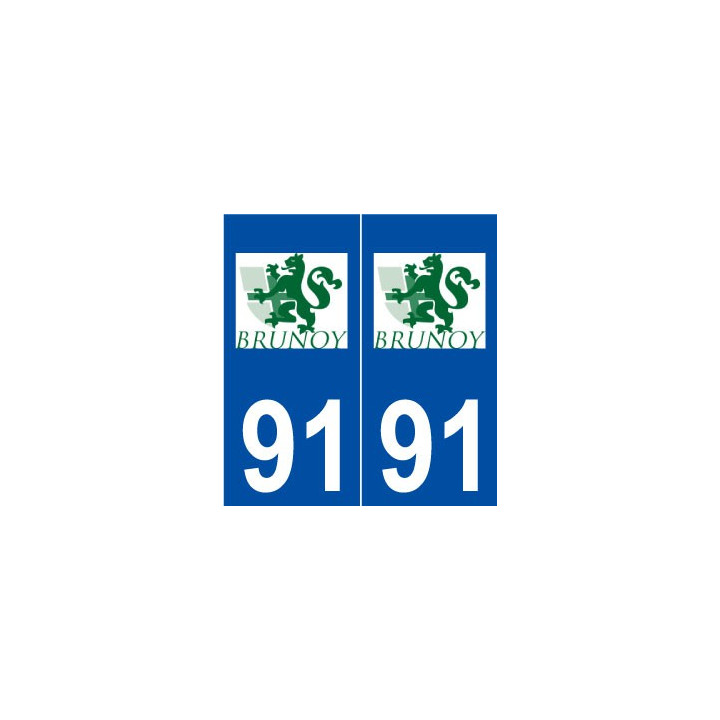 91 Brunoy logo autocollant plaque stickers ville