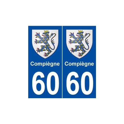 60 Compiègne blason autocollant plaque stickers ville