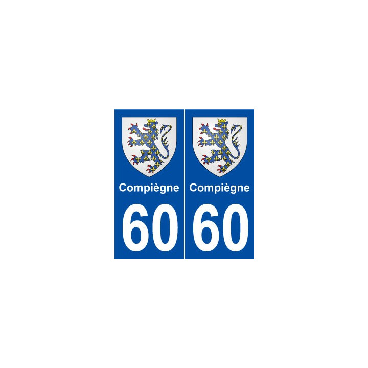 60 Compiègne blason autocollant plaque stickers ville