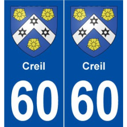 60 Creil blason autocollant plaque stickers ville