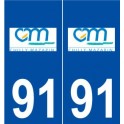 91 Chilly-Mazarin logo autocollant plaque stickers ville