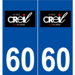 60 Creil logo autocollant plaque stickers ville