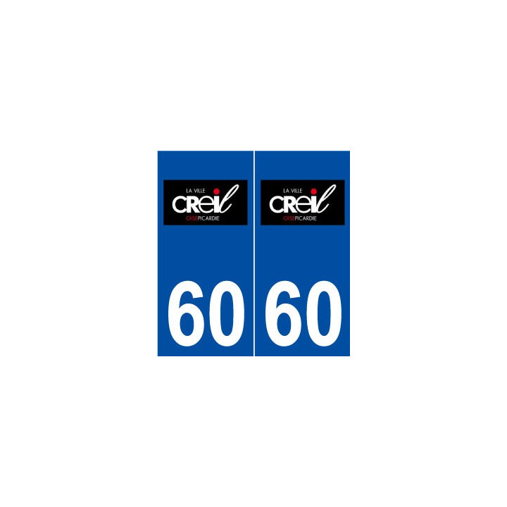 60 Creil logo autocollant plaque stickers ville