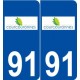91 Courcouronnes logo autocollant plaque stickers ville