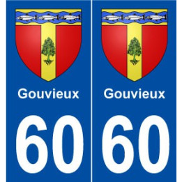 60 Gouvieuxs blason autocollant plaque stickers ville