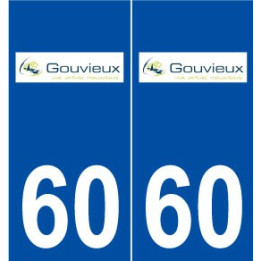 60 Gouvieux logo autocollant plaque stickers ville