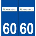 60 Gouvieux logo sticker plate stickers city