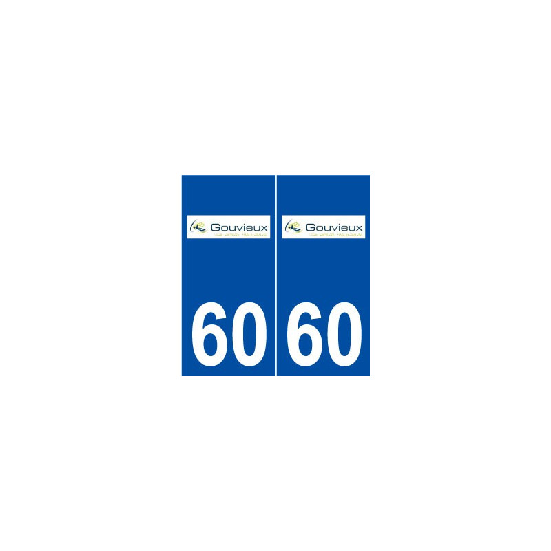 60 Gouvieux logo autocollant plaque stickers ville