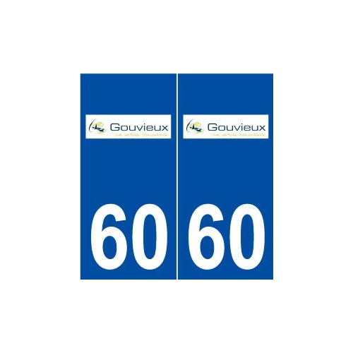 60 Gouvieux logo autocollant plaque stickers ville