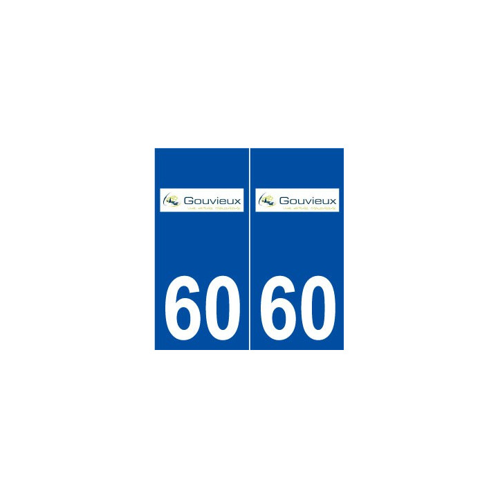 60 Gouvieux logo autocollant plaque stickers ville