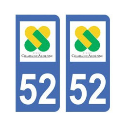 52 Haute-Marne autocollant plaque
