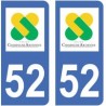 52 Haute-Marne autocollant plaque