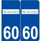 60 Gouvieux logo autocollant plaque stickers ville