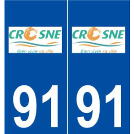 91 Crosne logo autocollant plaque stickers ville