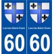 60 Lacroix-Saint-Ouen blason autocollant plaque stickers ville