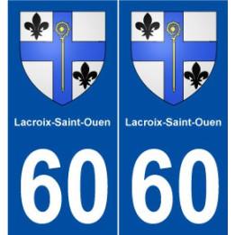 60 Lacroix-Saint-Ouen blason autocollant plaque stickers ville